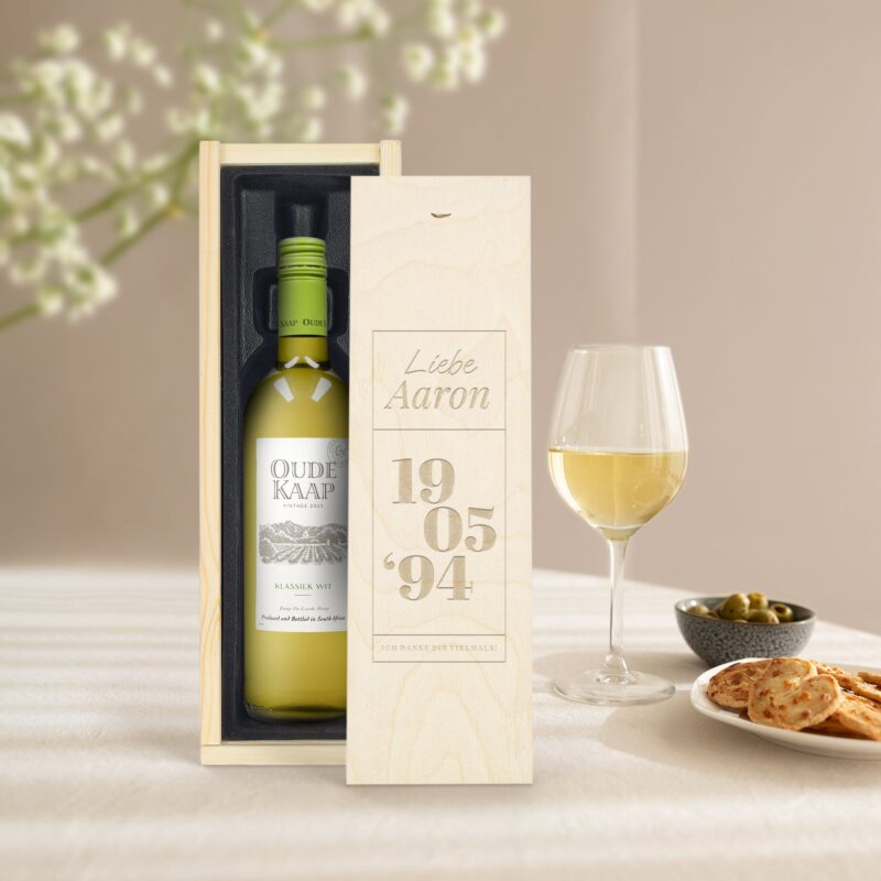 Bild von   weinkiste mit gravur oude kajpg | 🌟 Gravur nach Wunsch 🪄