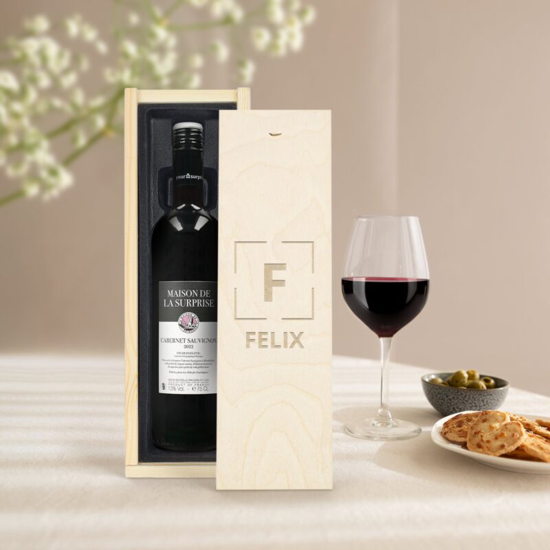 Bild von   weinkiste mit gravur maisonjpg | 🌟 Gravur nach Wunsch 🪄