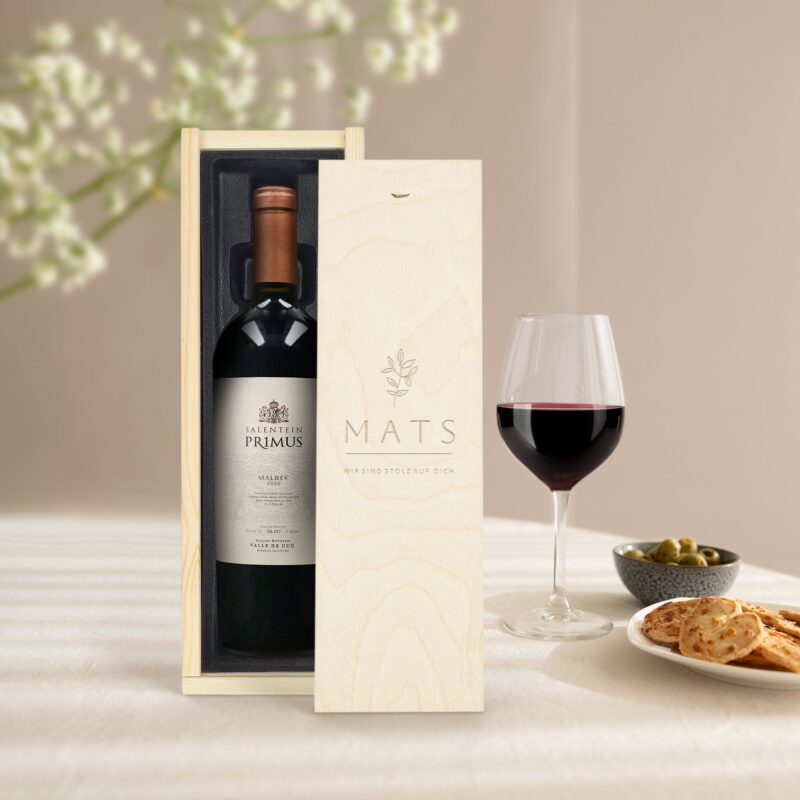 Bild von   weinkiste mit gravur slenteijpg | 🌟 Gravur nach Wunsch 🪄
