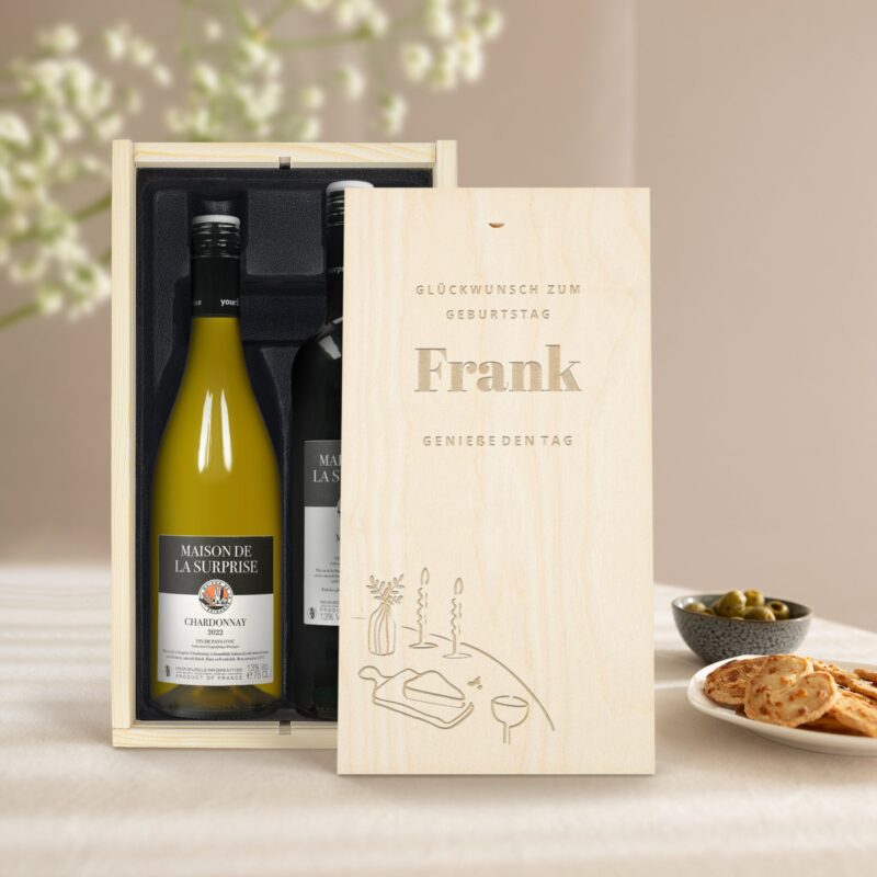 Bild von   wein geschenkset maison de lajpg | 🌟 Gravur nach Wunsch 🪄