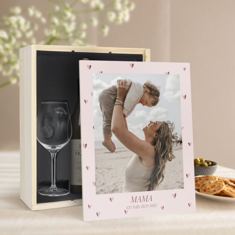 Bild von   geschenkset wein mit glas sajpg | 🌟 Gravur nach Wunsch 🪄