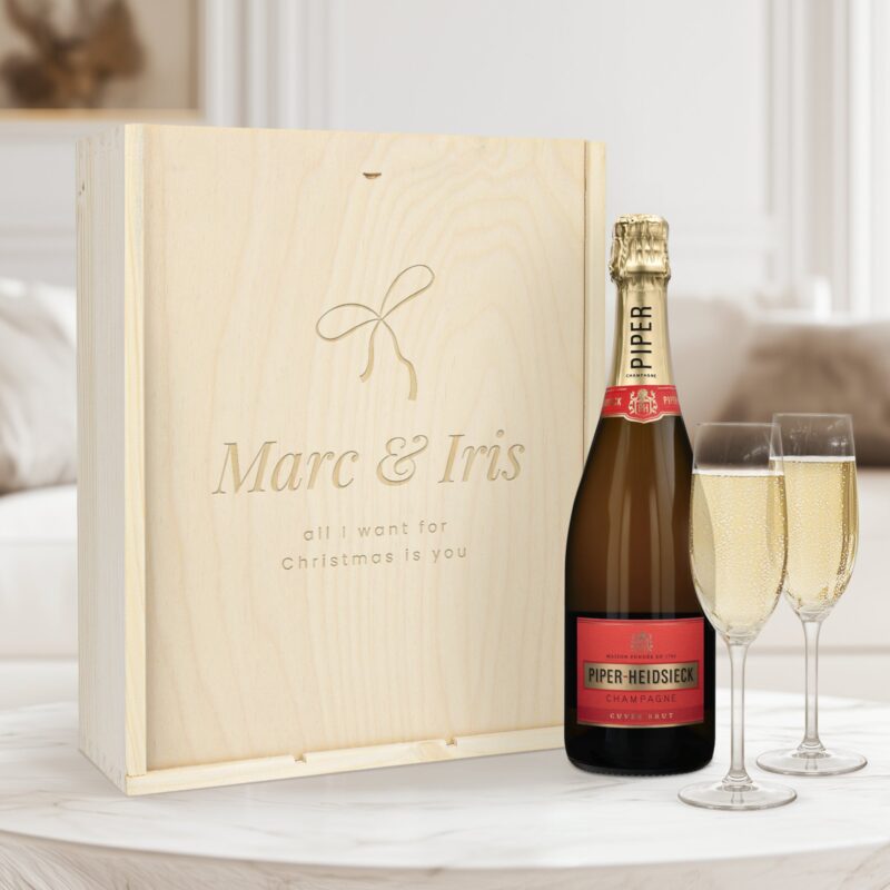 Bild von   champagnerpaket mit glaesernjpg | 🌟 Gravur nach Wunsch 🪄