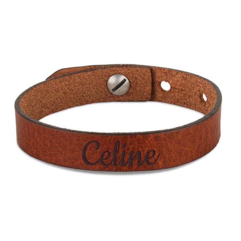 Bild von   lederarmband mit gravur damejpg | 🌟 Gravur nach Wunsch 🪄