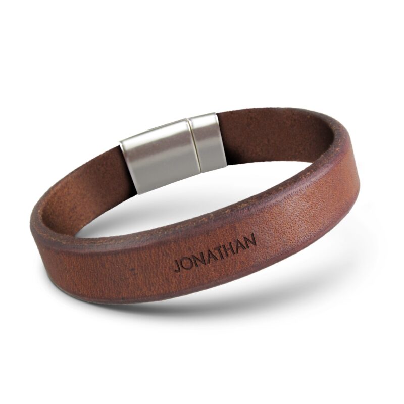 Bild von   magnetisches lederarmband mitjpg | 🌟 Gravur nach Wunsch 🪄