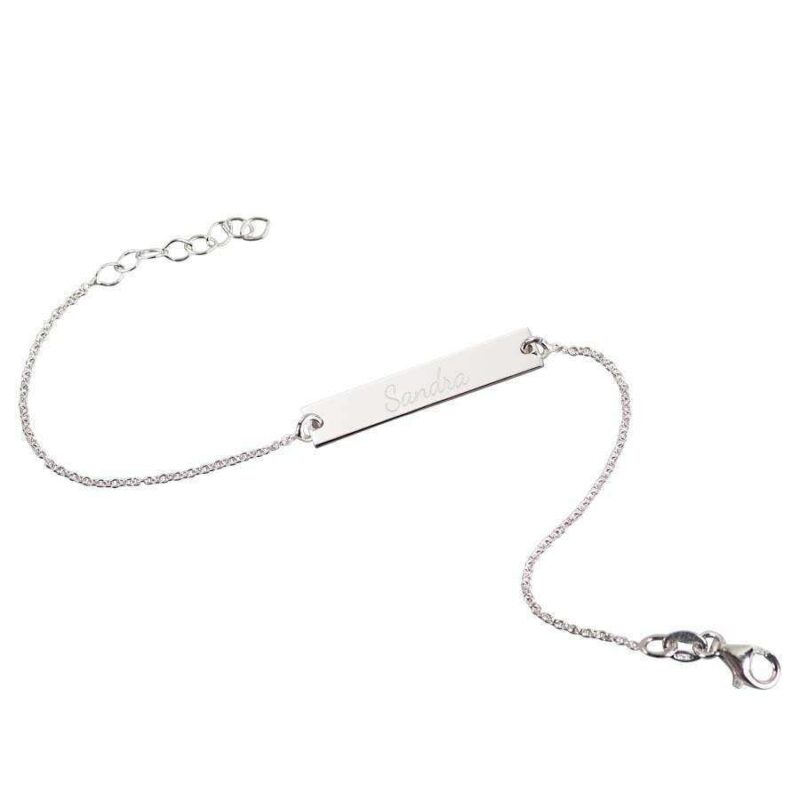 Bild von   silberarmband mit gravur damjpg | 🌟 Gravur nach Wunsch 🪄
