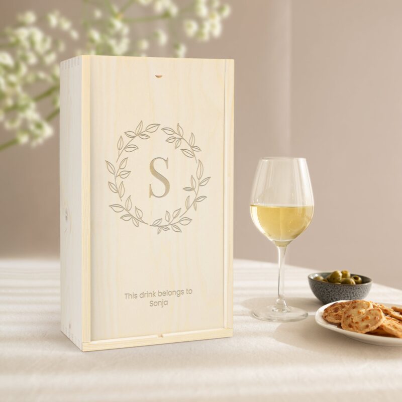 Bild von   weinkiste mit gravur  flascjpg | 🌟 Gravur nach Wunsch 🪄