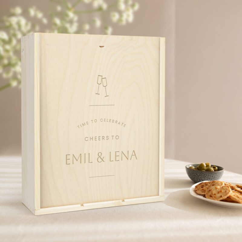 Bild von   weinkiste mit gravur  flascjpg | 🌟 Gravur nach Wunsch 🪄