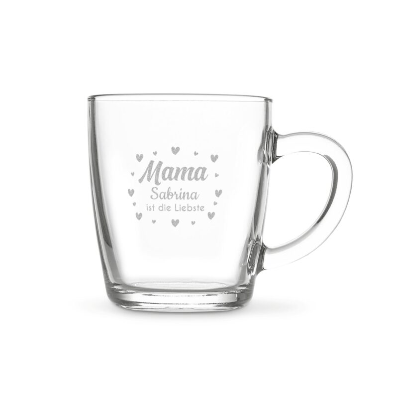 Bild von Teeglas mit Gravur Muttertag | 🔮 Gravur nach Wunsch 🌟