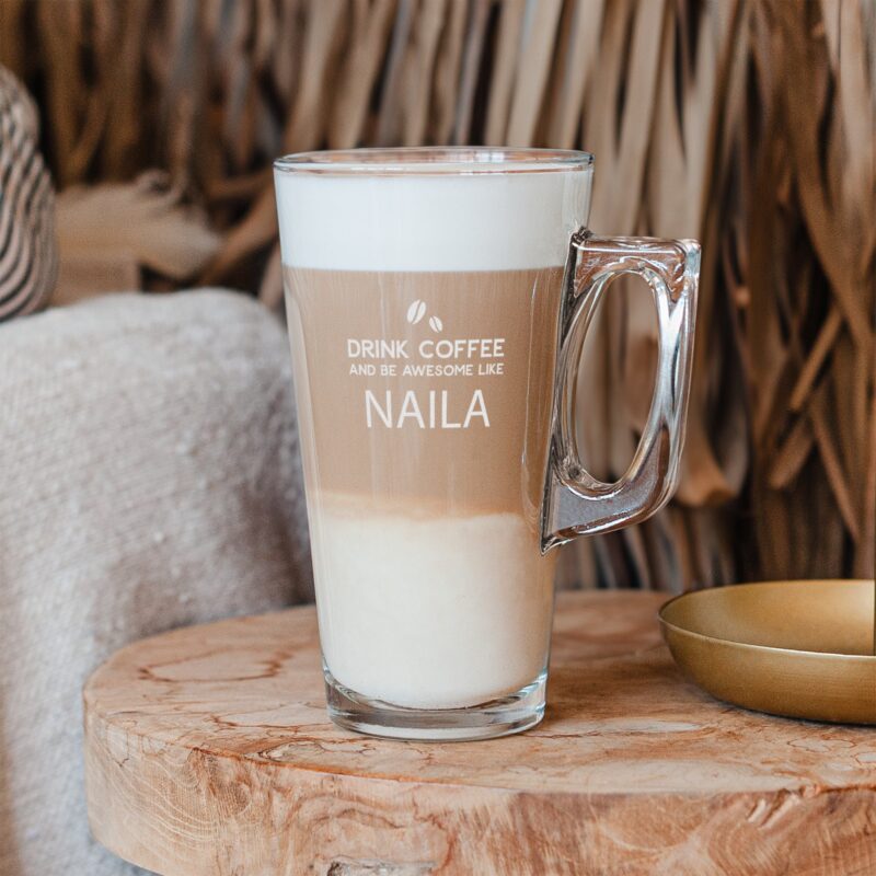 Bild von   latte macchiato glas mit gravujpg | 🌟 Gravur nach Wunsch 🪄