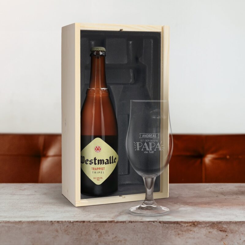 Vatertagsbier mit Glas - Westmalle