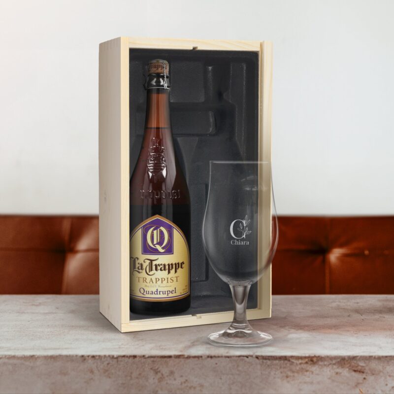Bild von   bier mit glas la trappe quadjpg | 🌟 Gravur nach Wunsch 🪄