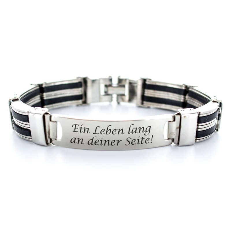 Bild von   edelstahlarmband mit gravurplajpg | 🌟 Gravur nach Wunsch 🪄