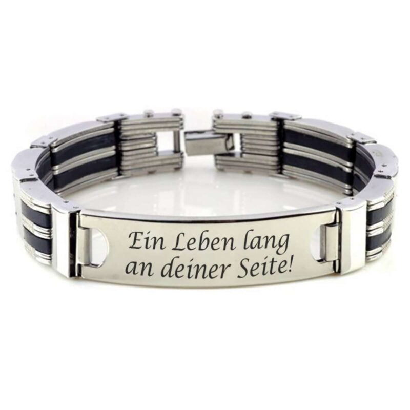 Bild von   edelstahlarmband mit gravurplajpg | 🌟 Gravur nach Wunsch 🪄