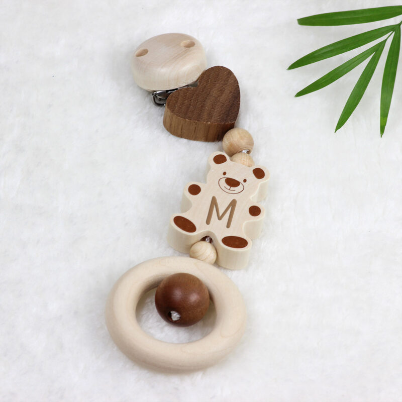 Bild von   holz kinderwagenanhnger teddyjpg | 🌟 Gravur nach Wunsch 🪄