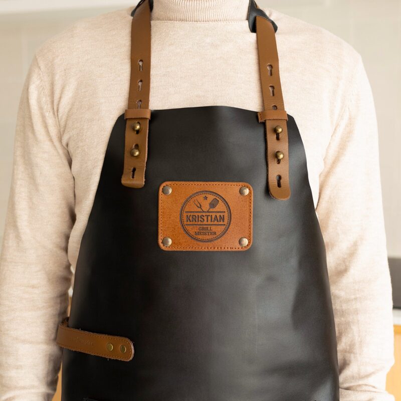 Bild von   grillschuerze leder mit namejpg | 🌟 Gravur nach Wunsch 🪄
