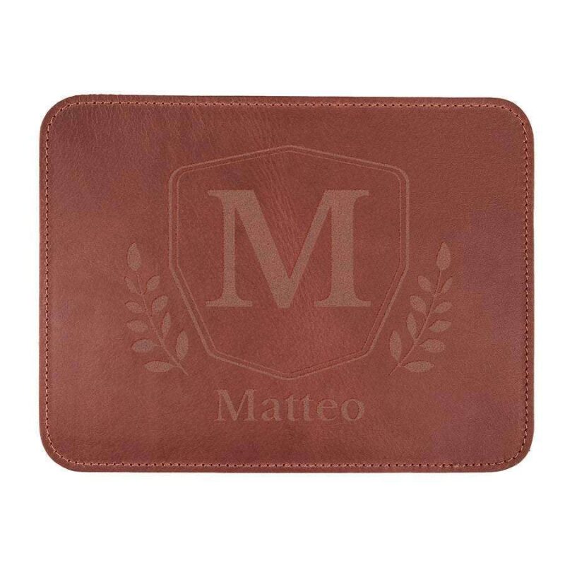 Bild von   mousepad leder mit namen brajpg | 🌟 Gravur nach Wunsch 🪄