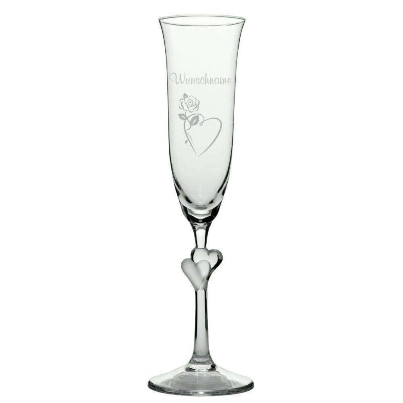 Bild von   sektglas lamour weiss mit wunjpg | 🌟 Gravur nach Wunsch 🪄