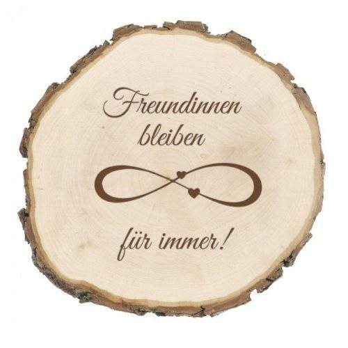 Baumscheibe mit Gravur "Beste Freundinnen"