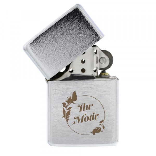 Bild von   benzinfeuerzeug chrom gebuerstjpg | 🌟 Gravur nach Wunsch 🪄