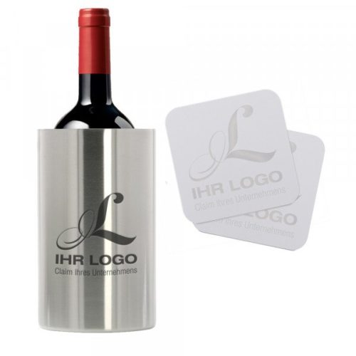 Wein SET ? Weinkühler und Aluminium Untersetzer( 2 Stück)