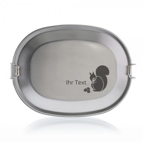 Vesperdose aus Edelstahl "Eichhörnchen" (individualisierbar)