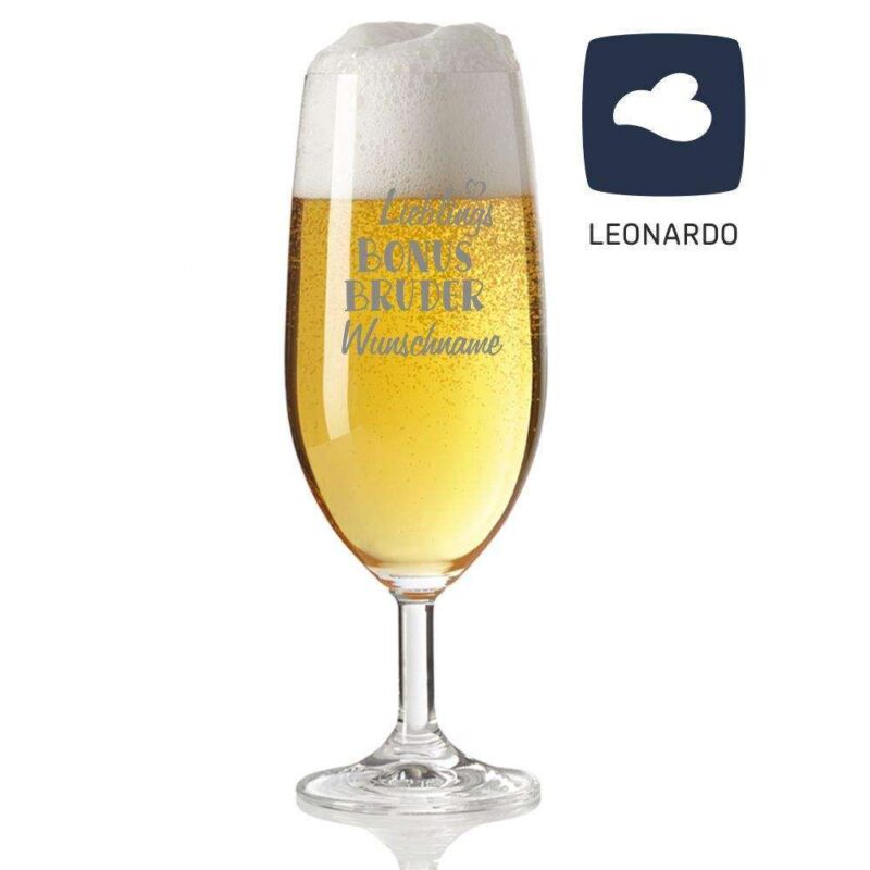 Bild von   bierglas mit gravur von leonarjpg | 🌟 Gravur nach Wunsch 🪄