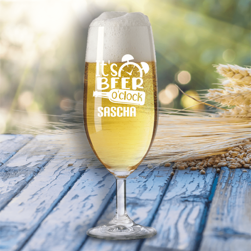 Bild von   bierglas its beer oclock mpng | 🌟 Gravur nach Wunsch 🪄