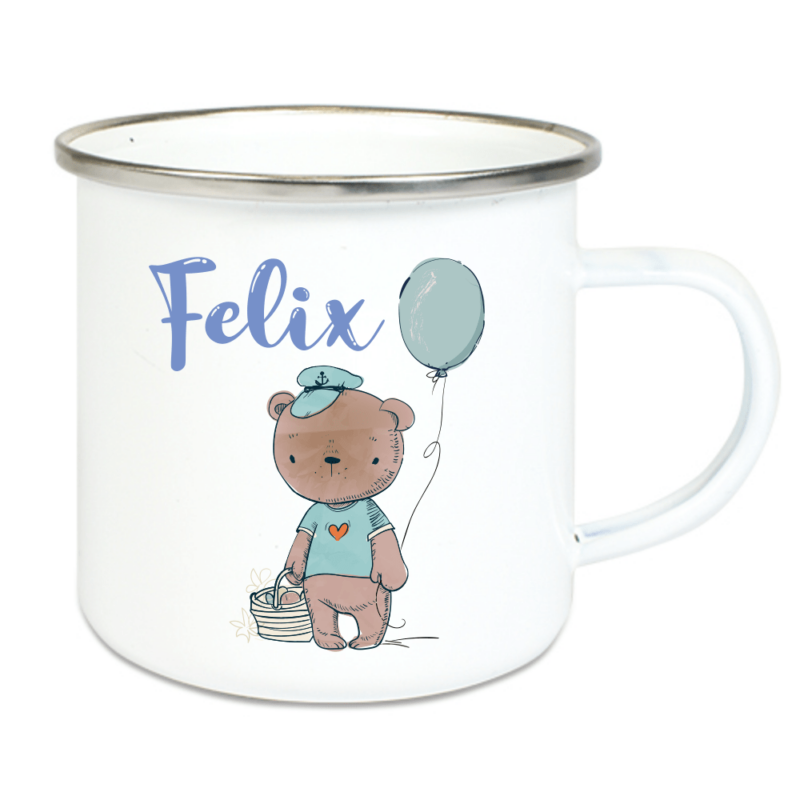 Bild von   emaille tasse kinder mit deinepng | 🌟 Gravur nach Wunsch 🪄