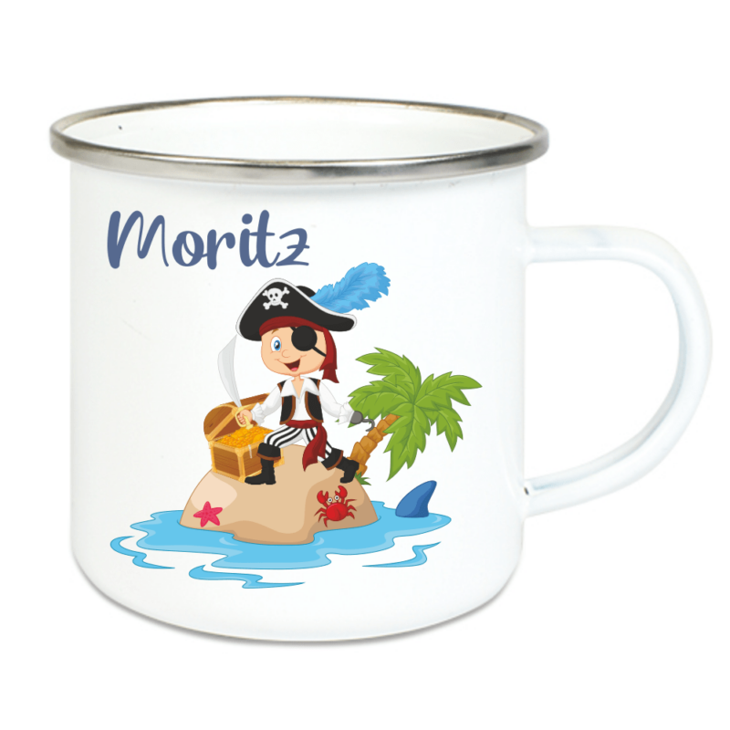 Bild von   emaille tasse kinder mit deinepng | 🌟 Gravur nach Wunsch 🪄