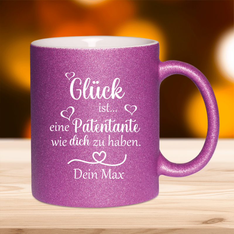 Bild von   personalisierte glitzertasse gpng | 🌟 Gravur nach Wunsch 🪄