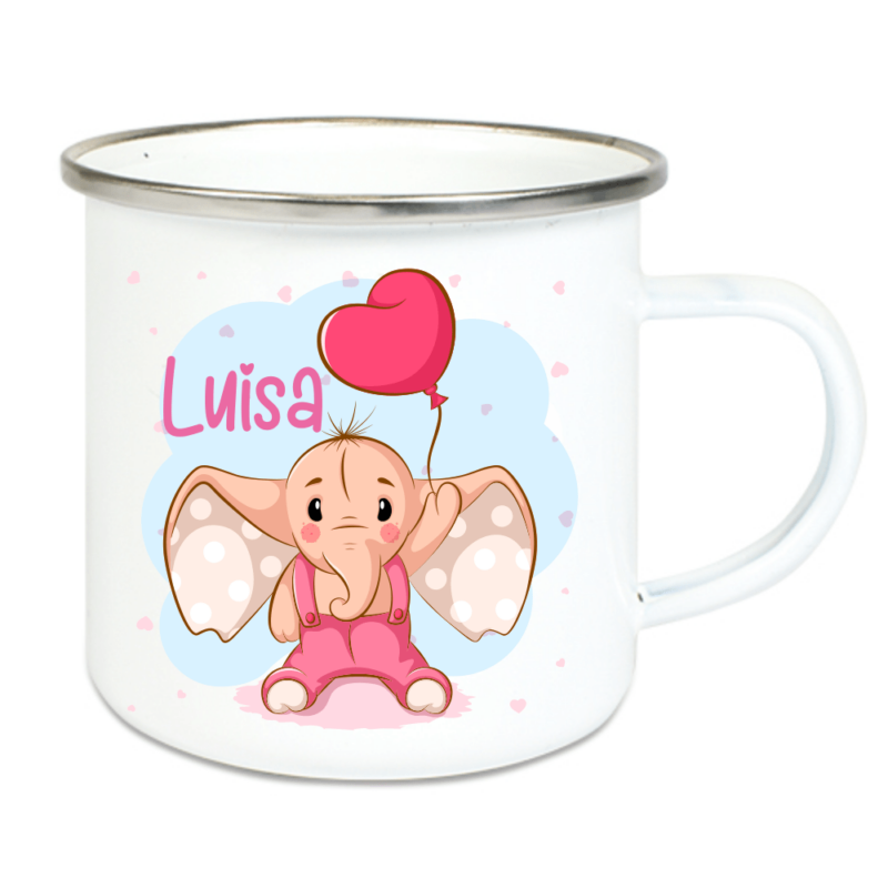 Bild von   emaille tasse kinder mit deinepng | 🌟 Gravur nach Wunsch 🪄