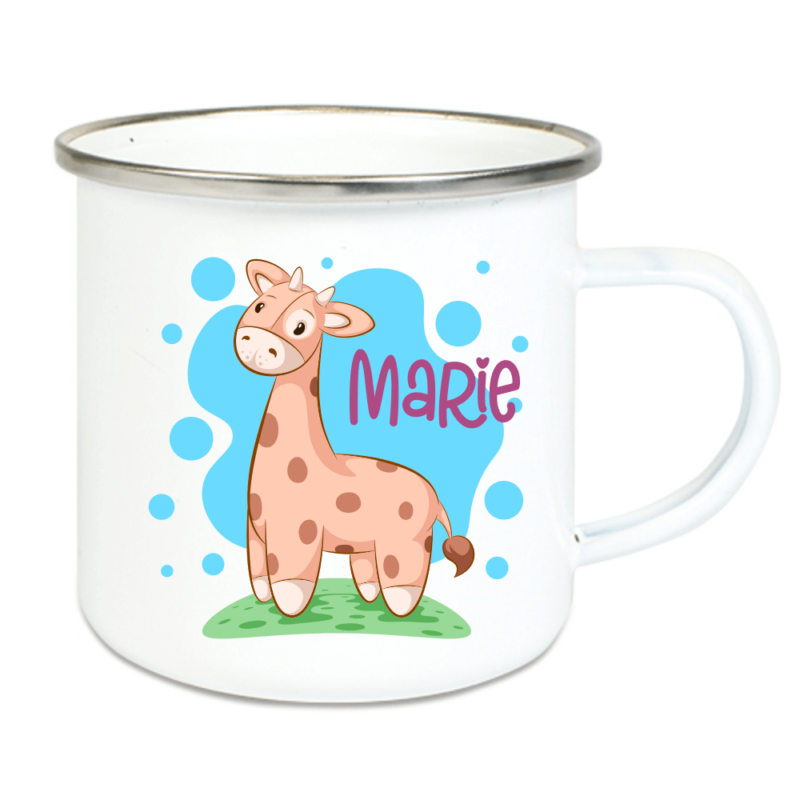 Bild von   emaille tasse kinder mit deinepng | 🌟 Gravur nach Wunsch 🪄