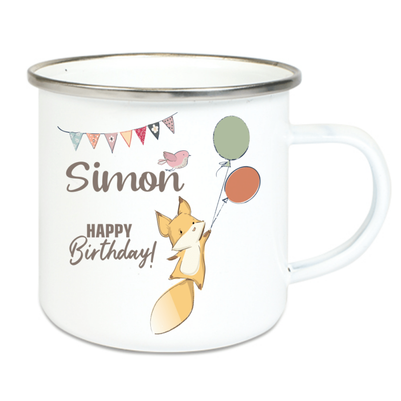 Bild von   emaille tasse kinder mit deinepng | 🌟 Gravur nach Wunsch 🪄