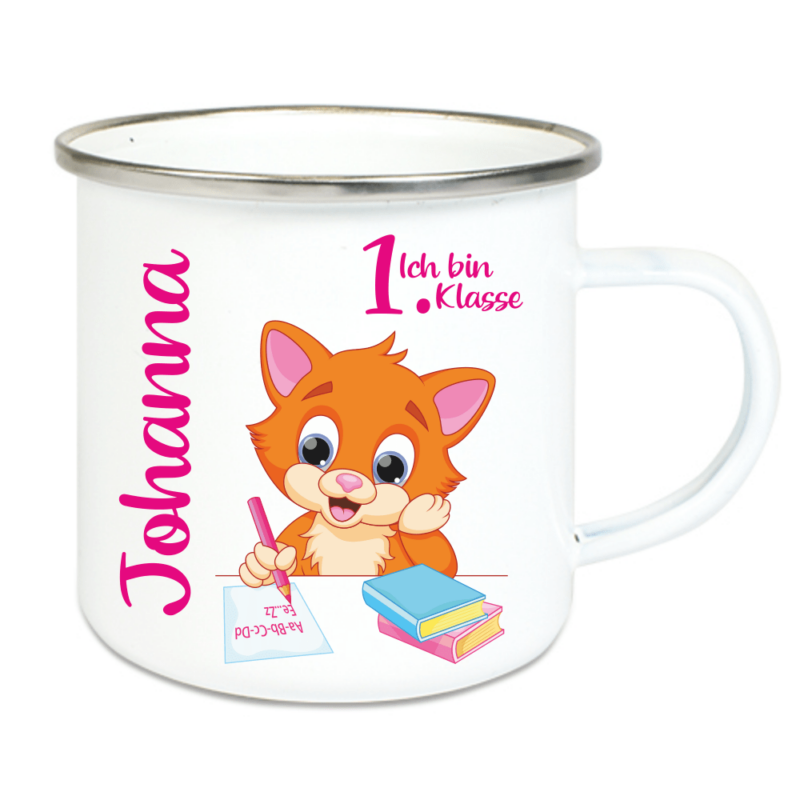 Bild von   kinder tasse emaille zur einscpng | 🌟 Gravur nach Wunsch 🪄