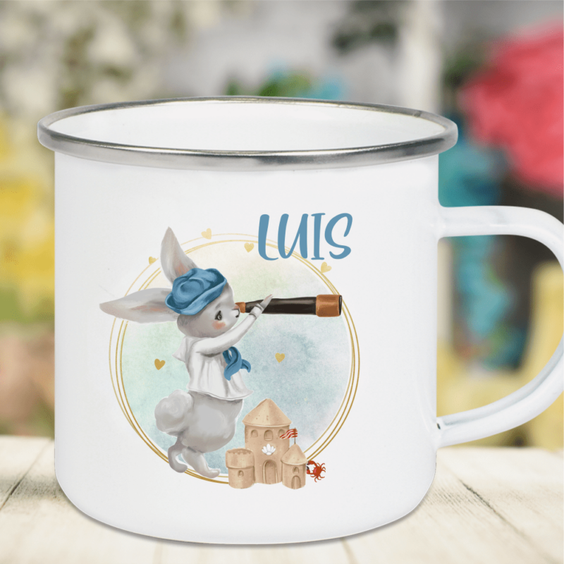 Bild von   emaille tasse kinder mit deinepng | 🌟 Gravur nach Wunsch 🪄