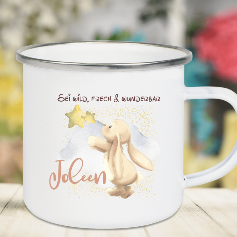 Bild von   emaille tasse kinder mit deinepng | 🌟 Gravur nach Wunsch 🪄