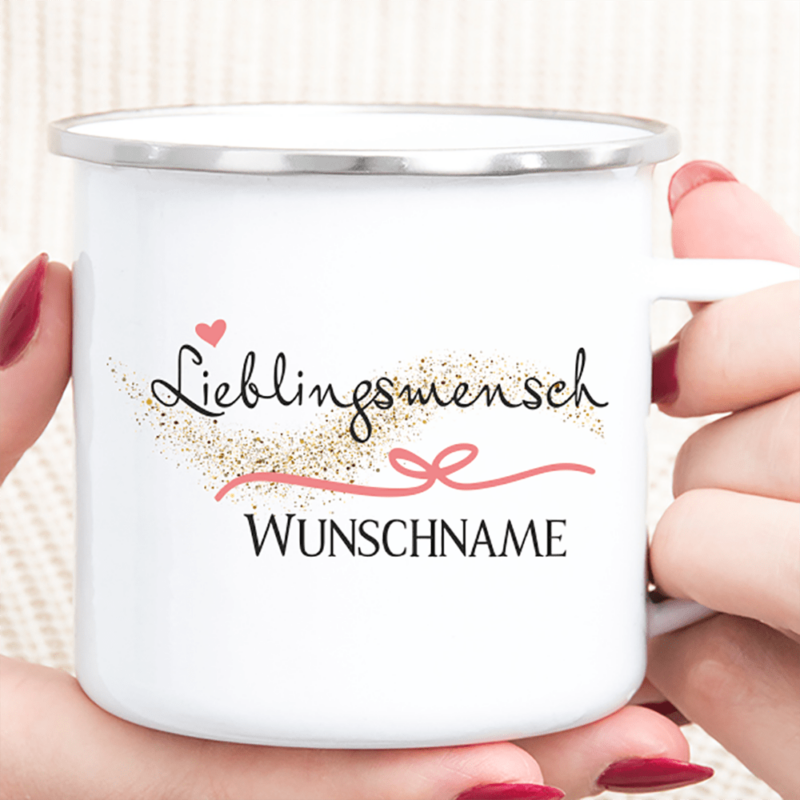 Bild von   personalisierte tasse emaillepng | 🌟 Gravur nach Wunsch 🪄