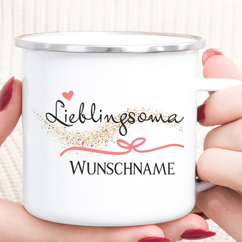 Bild von   personalisierte tasse emaillepng | 🌟 Gravur nach Wunsch 🪄