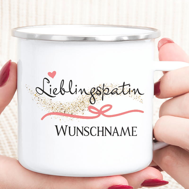 Bild von   personalisierte tasse emaillepng | 🌟 Gravur nach Wunsch 🪄
