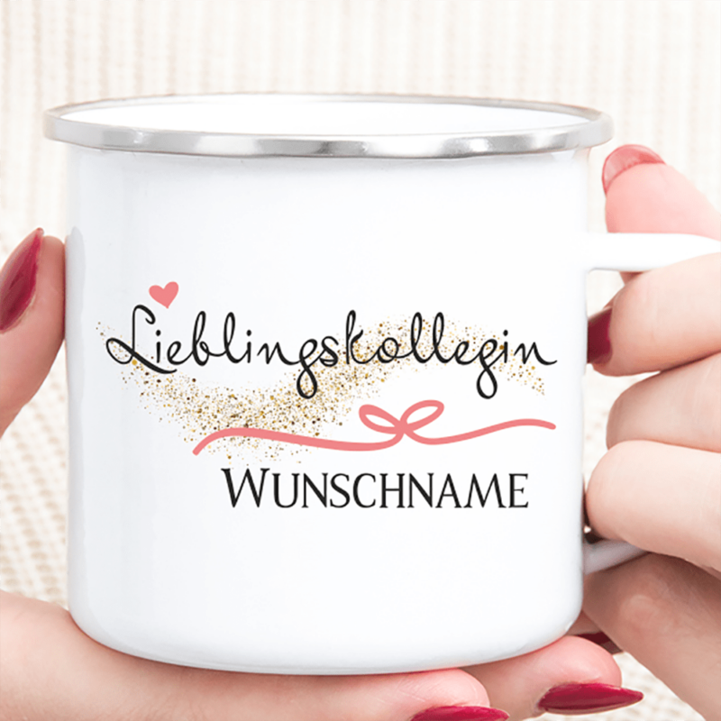Bild von   personalisierte tasse emaillepng | 🌟 Gravur nach Wunsch 🪄