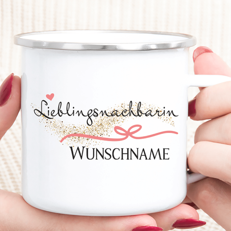 Bild von   personalisierte tasse emaillepng | 🌟 Gravur nach Wunsch 🪄