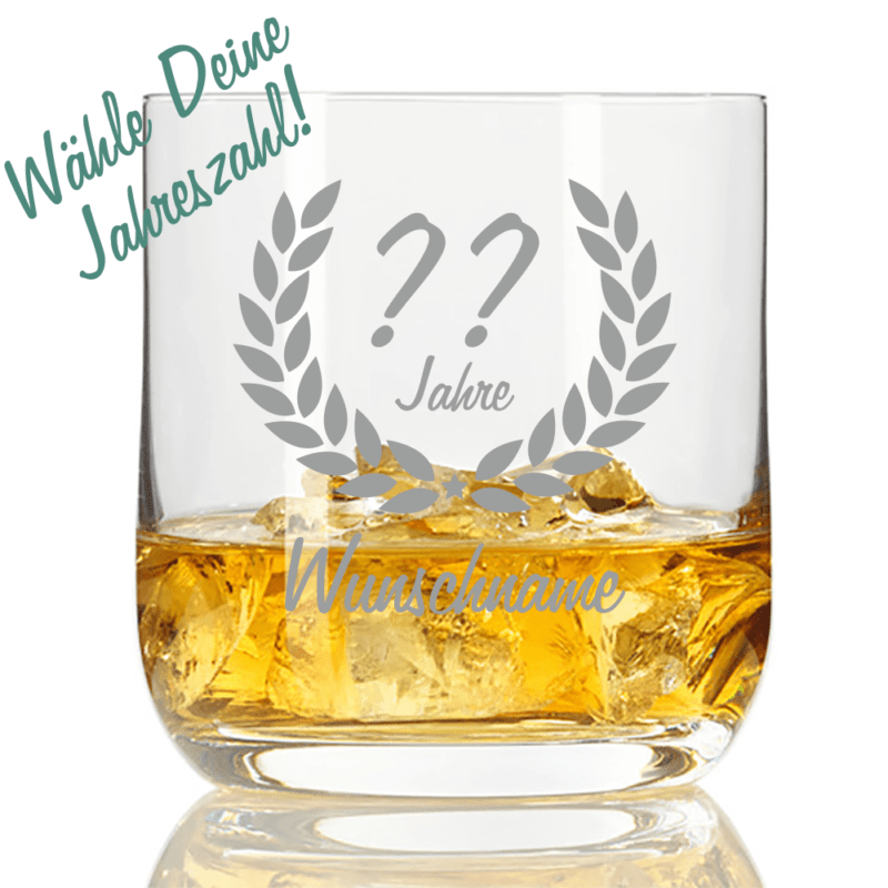 Bild von personalisiertes Whisky Glas mit Namensgravur zum Geburtstag Dein | 🔮 Gravur nach Wunsch 🌟