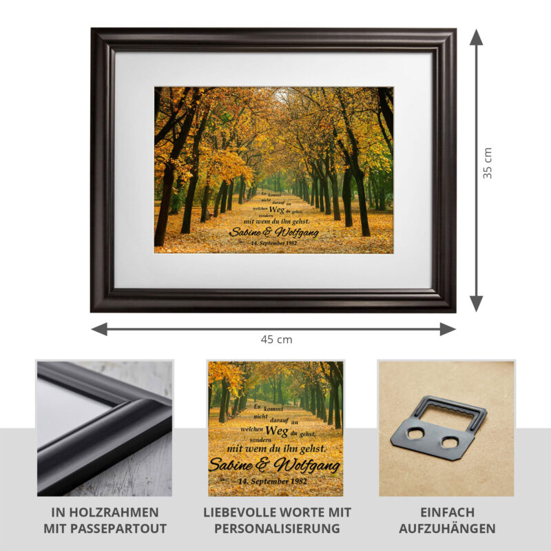 Bild von   gemeinsamer weg herbstbildjpg | 🌟 Gravur nach Wunsch 🪄