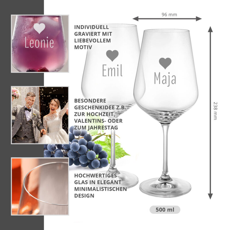 Bild von   weinglas mit gravur herzchenjpg | 🌟 Gravur nach Wunsch 🪄