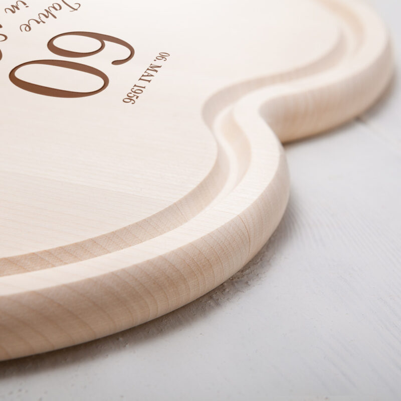Herzbrett mit Gravur - Diamantene Hochzeit - Personalisiert