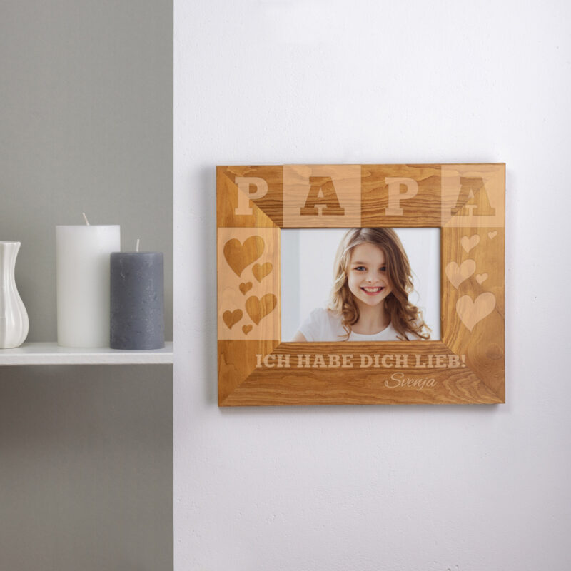 Bild von   bilderrahmen aus holz mit gravjpg | 🌟 Gravur nach Wunsch 🪄