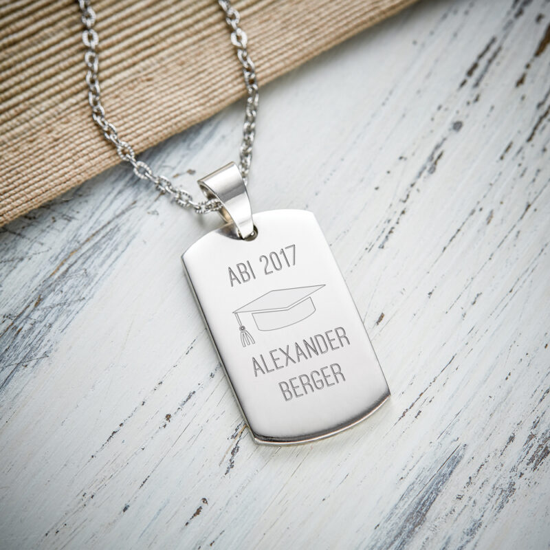 Bild von   dog tag kette mit gravur abijpg | 🌟 Gravur nach Wunsch 🪄