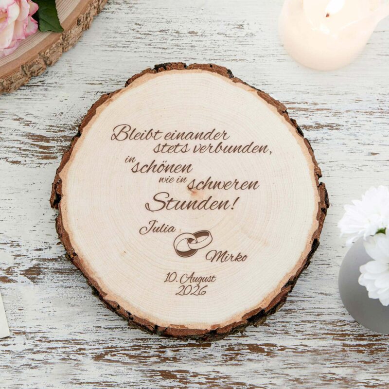 Bild von   baumscheibe mit gravur zur hocjpg | 🌟 Gravur nach Wunsch 🪄