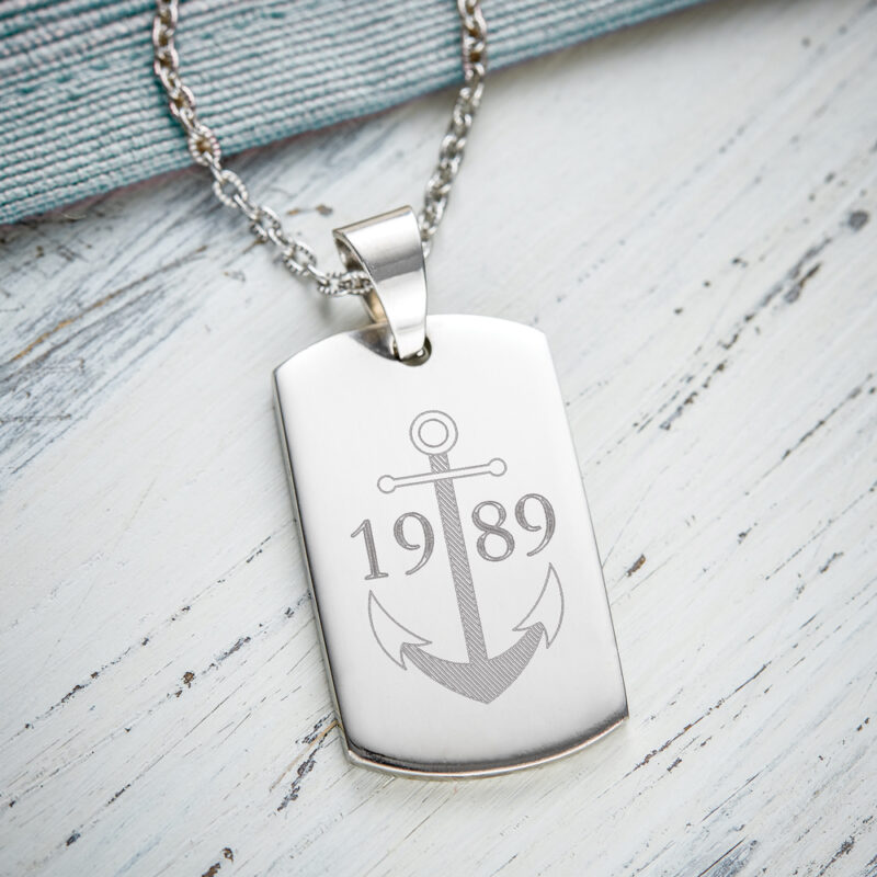 Bild von   dog tag kette mit gravur ankjpg | 🌟 Gravur nach Wunsch 🪄