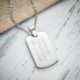 🖻 Dog Tag Kette mit Gravur Anker Initialen personalisiert | 🔮 Gravur nach Wunsch 🌟 Bild von Dog Tag Kette mit Gravur Anker Initialen personalisiert | 🔮 Gravur nach Wunsch 🌟